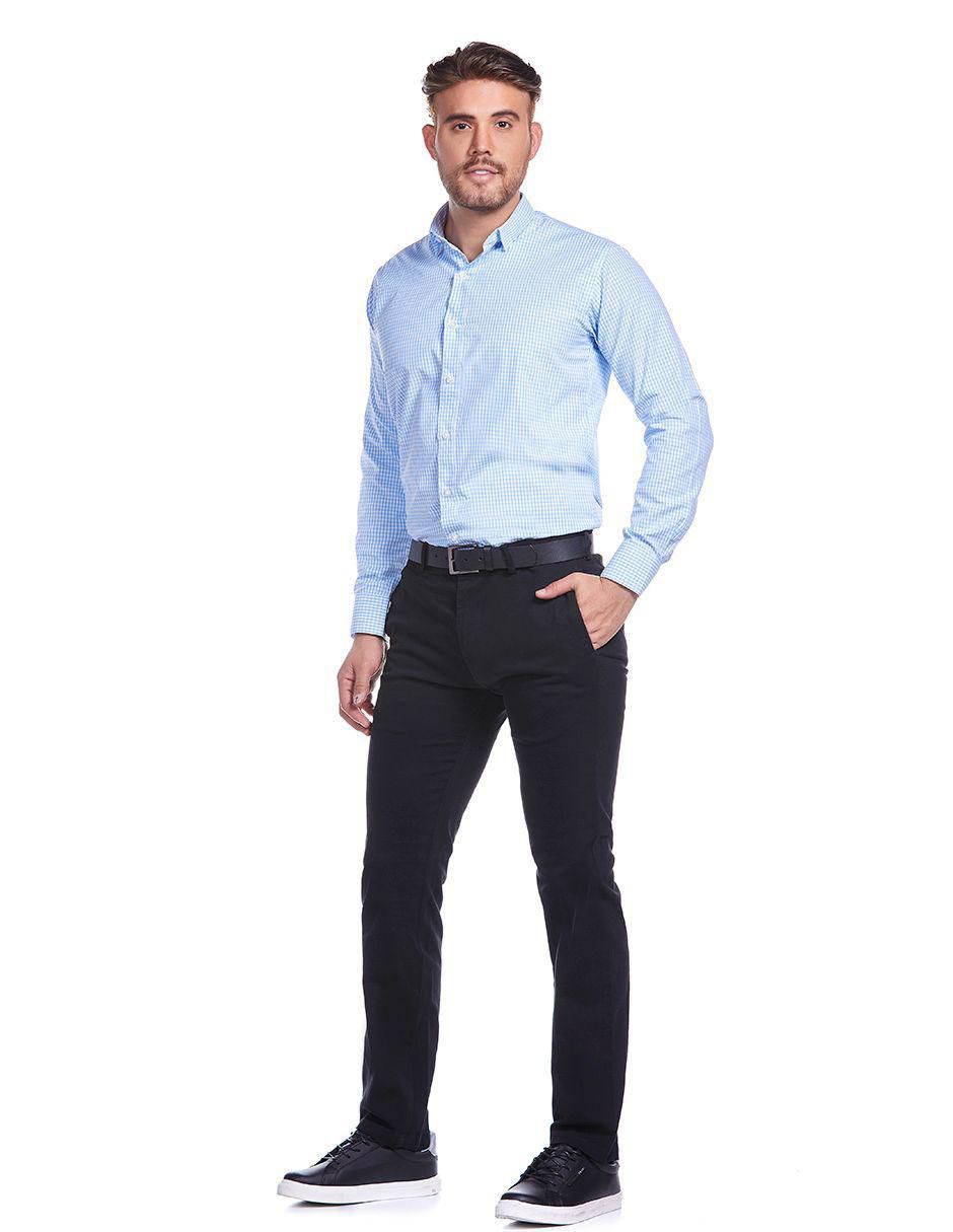 Camisa casual manga larga para hombre 3