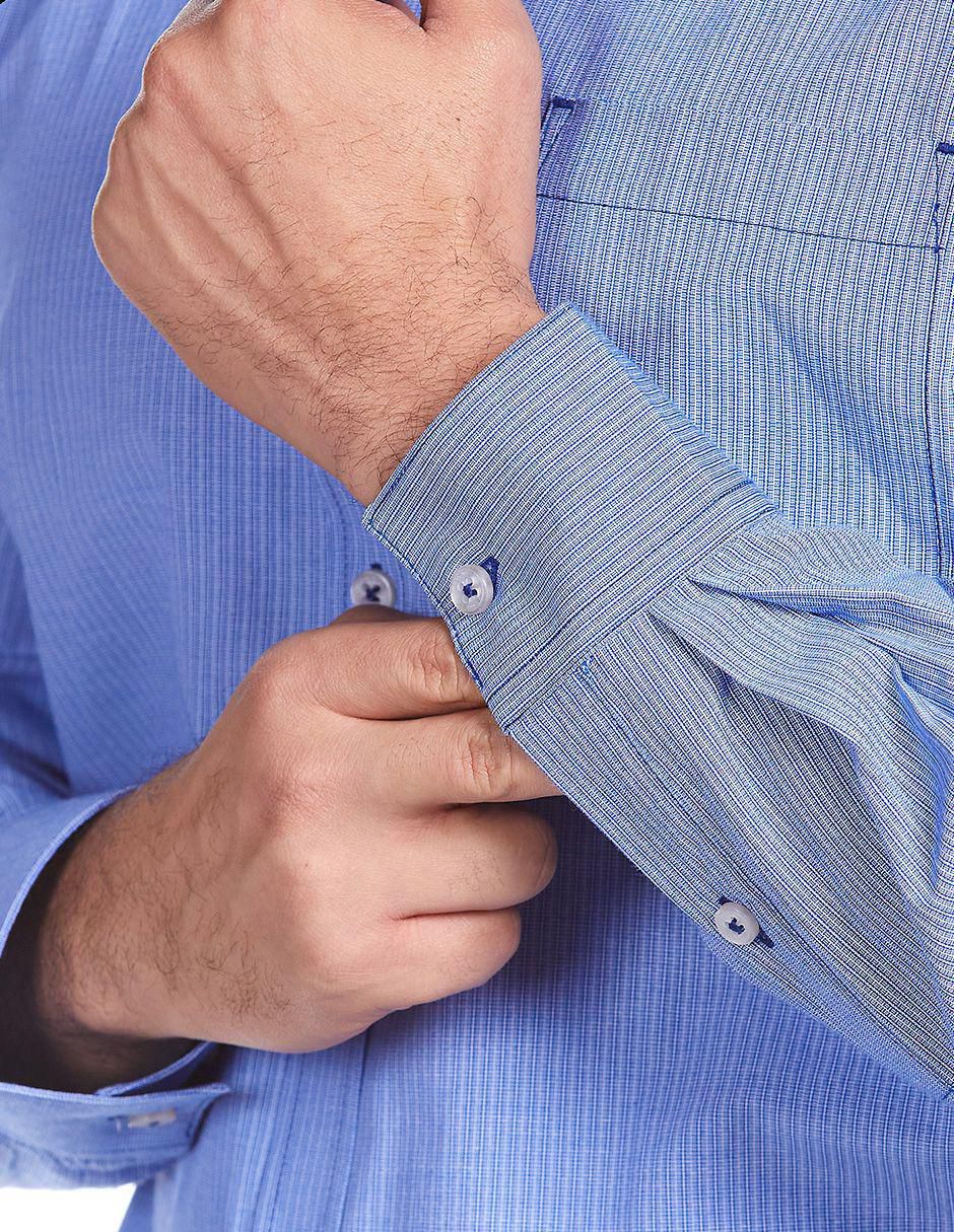 Camisa casual manga larga para hombre 4