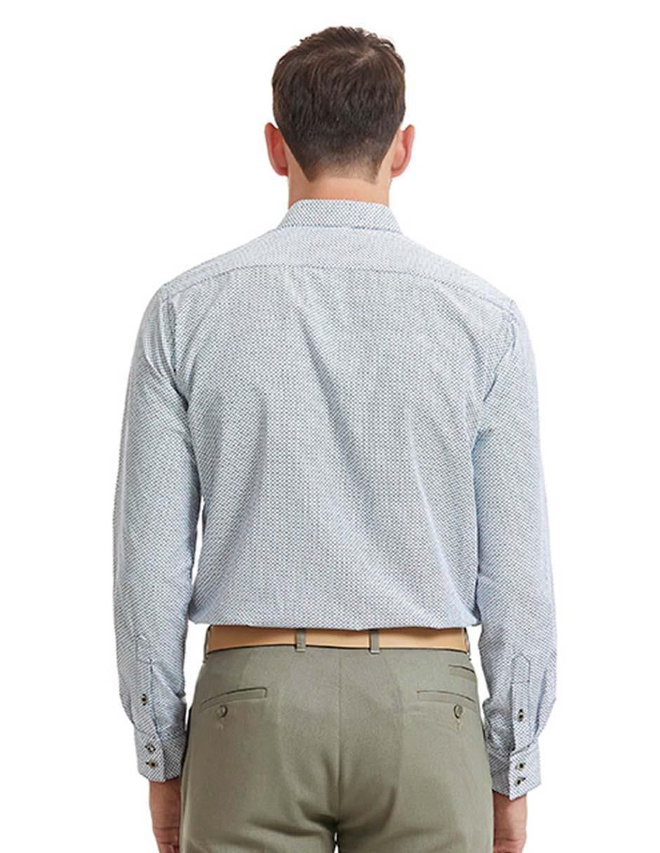 Camisa business casual manga larga para hombre 2