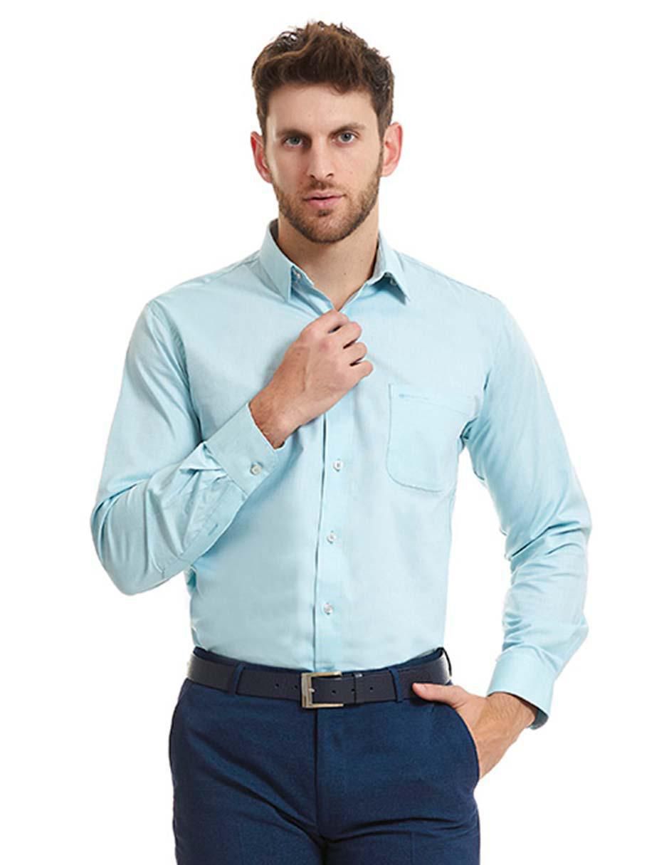 Camisa de vestir Vittorio Forti de algodón manga larga para hombre