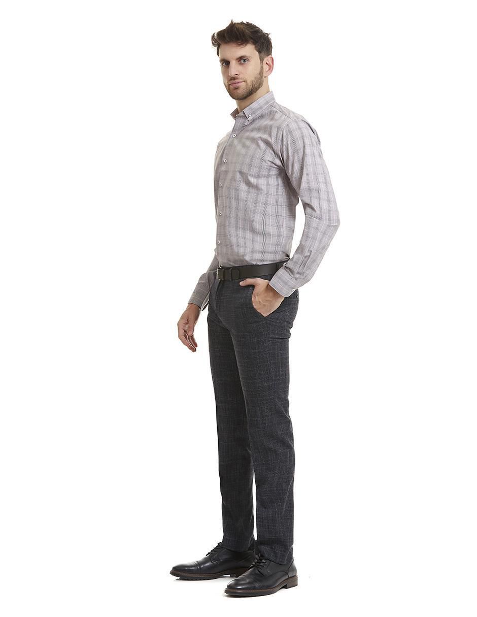 Camisa business casual de algodón manga larga para hombre 3