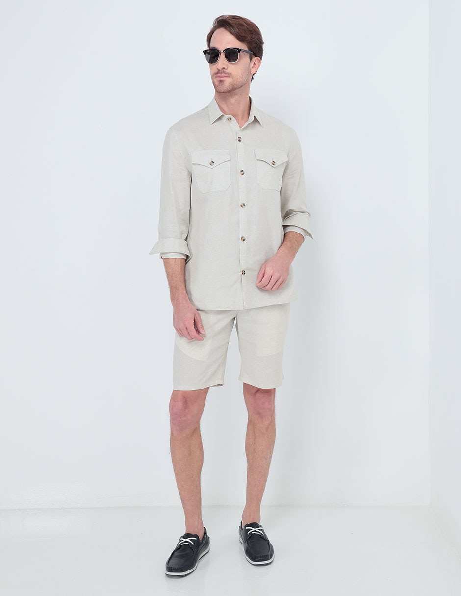 Camisa casual de algodón manga larga para hombre 3