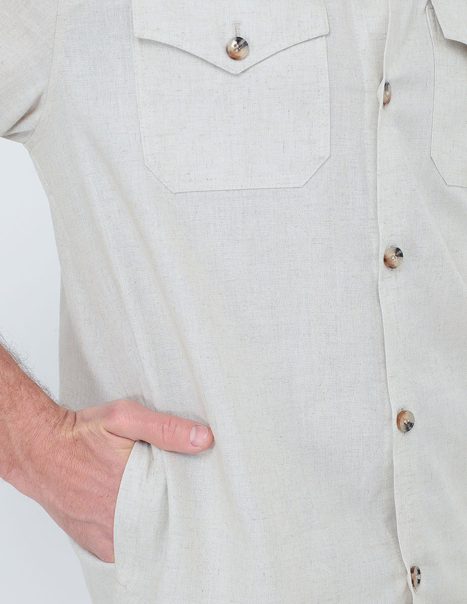 Camisa casual de algodón manga larga para hombre 4