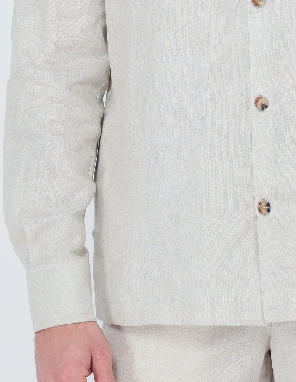 Camisa casual de algodón manga larga para hombre 5