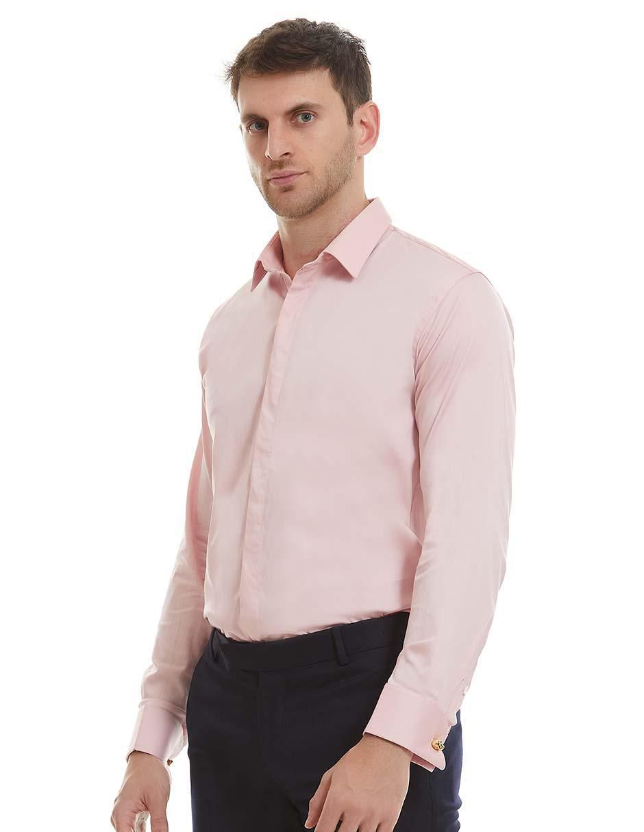 Camisa etiqueta Vittorio Forti de algodón manga larga para hombre