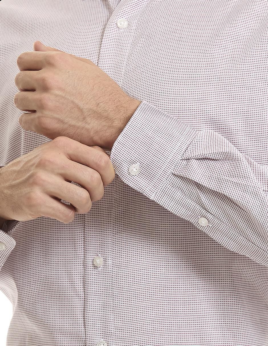 Camisa de vestir de algodón manga larga para hombre 4