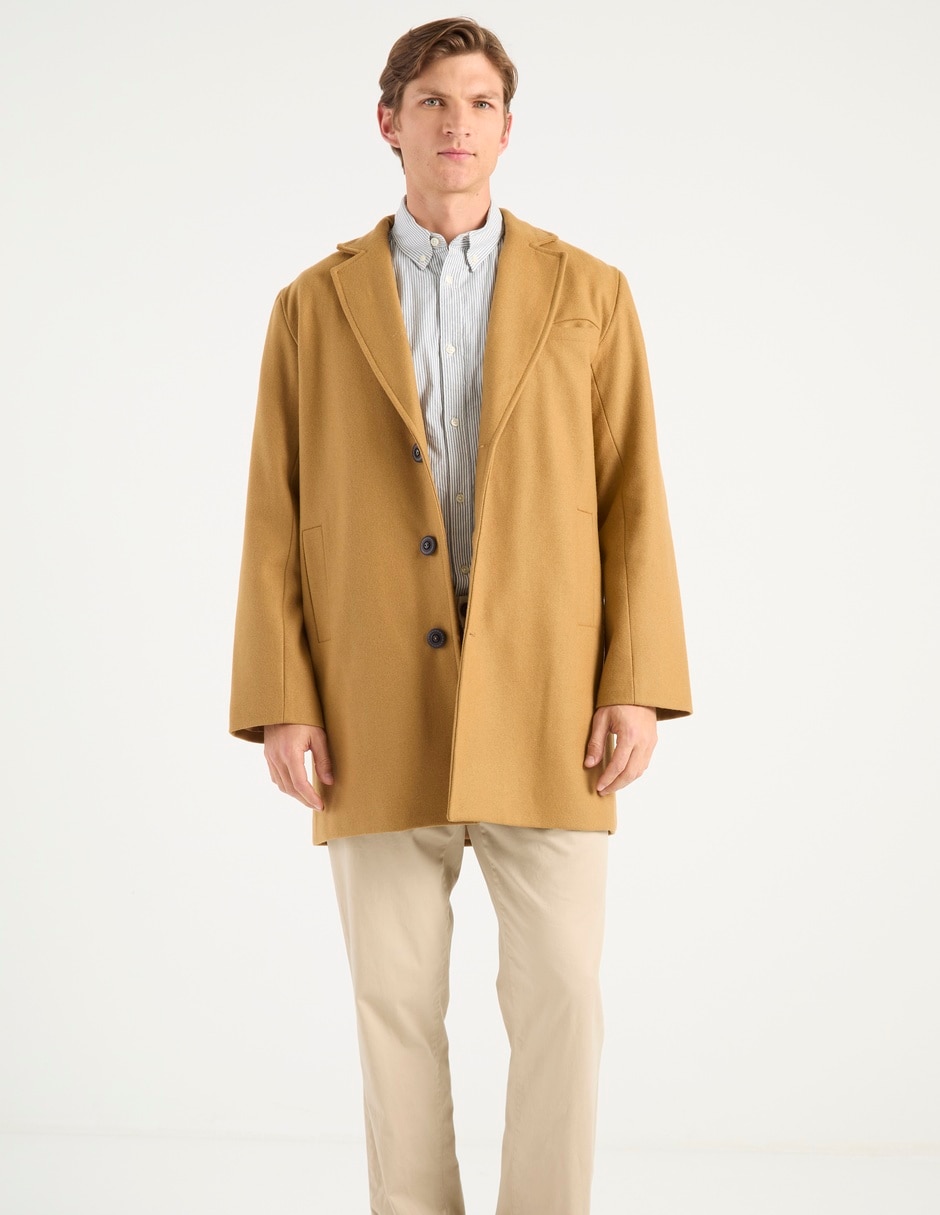 Abrigo de lana impermeable con bolsillos para hombre 3