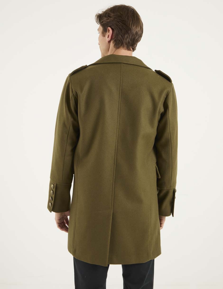 Abrigo de lana impermeable con bolsillos para hombre 2