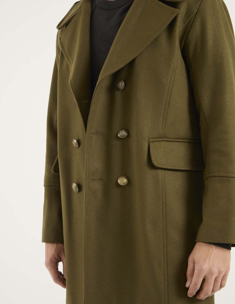 Abrigo de lana impermeable con bolsillos para hombre 4