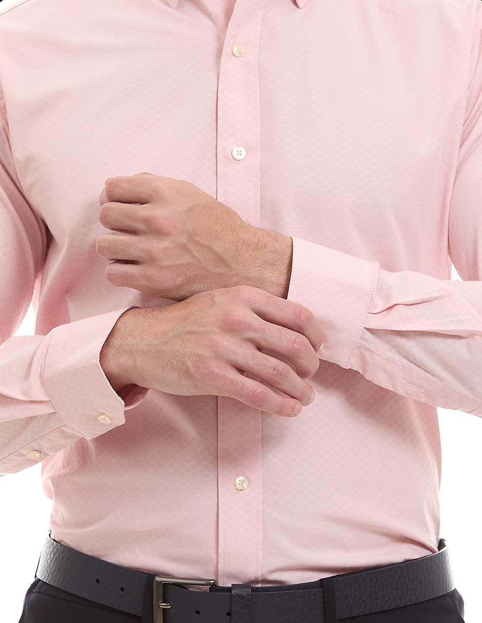 Camisa de vestir de algodón manga larga para hombre 5
