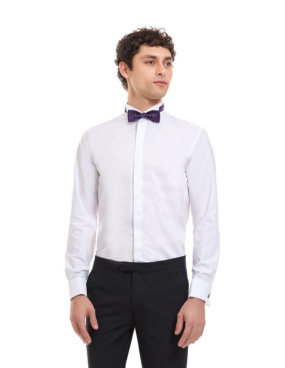 Camisa etiqueta manga larga para hombre