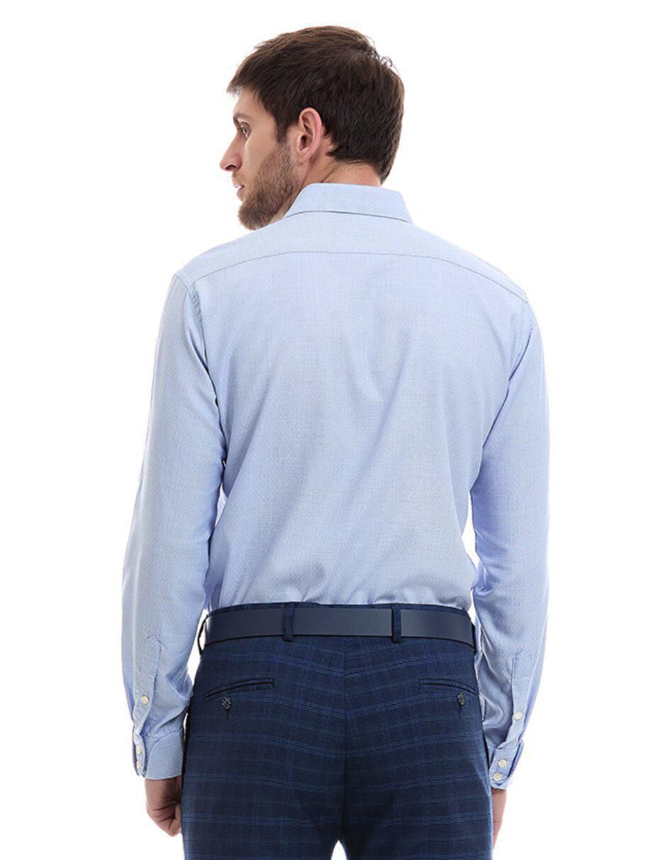 Camisa formal manga larga para hombre 4