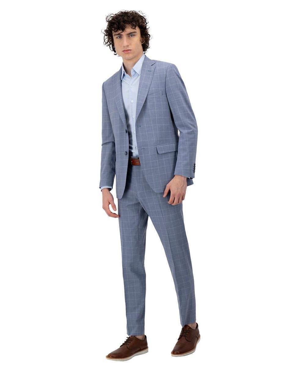 Vestir Azul Plumbago Traje Traje Azul Plumbago Pantalon Azul De