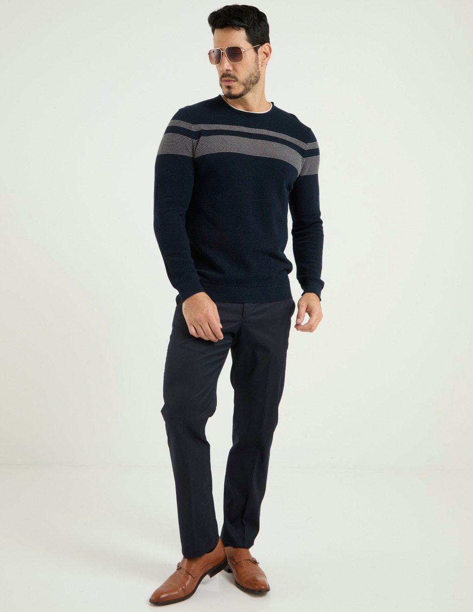 PANTALÓN JBE LISO., 40-34, AZUL MARINO