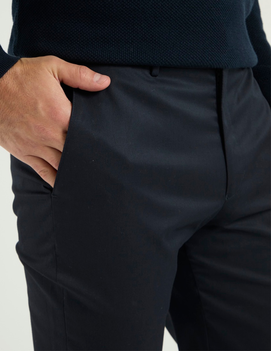 PANTALÓN JBE LISO., 40-34, AZUL MARINO