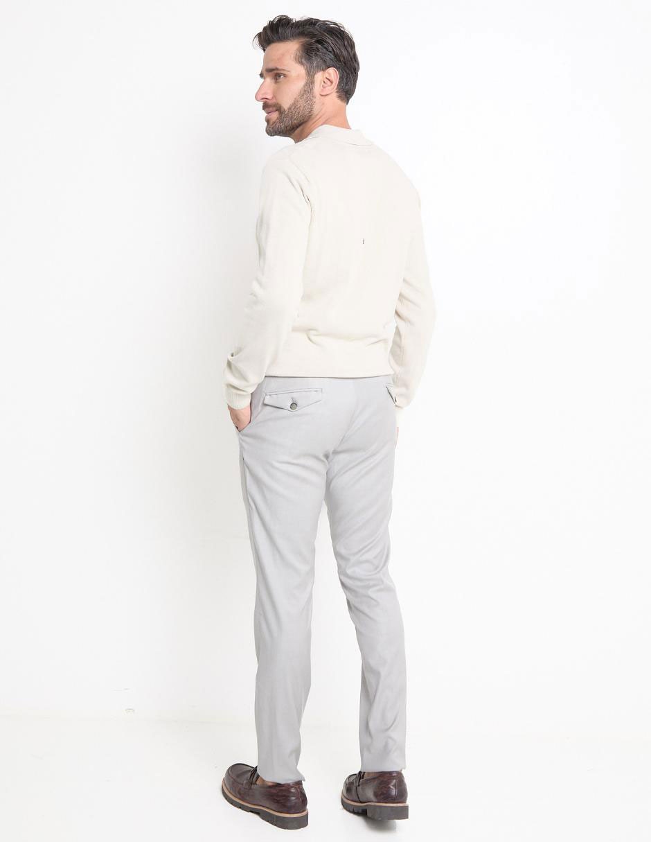 Pantalón de vestir slim de lana para hombre 2
