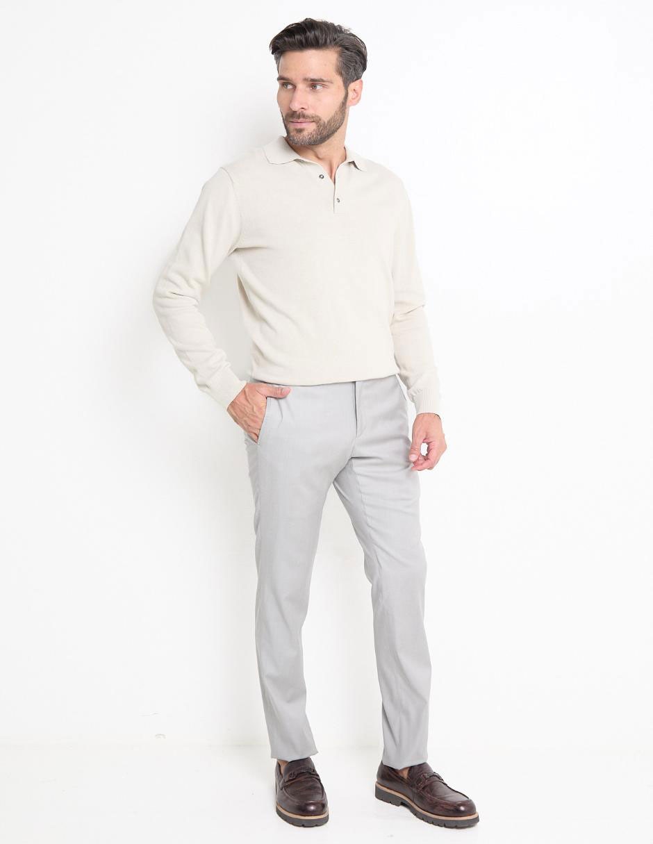 Pantalón de vestir slim de lana para hombre 3
