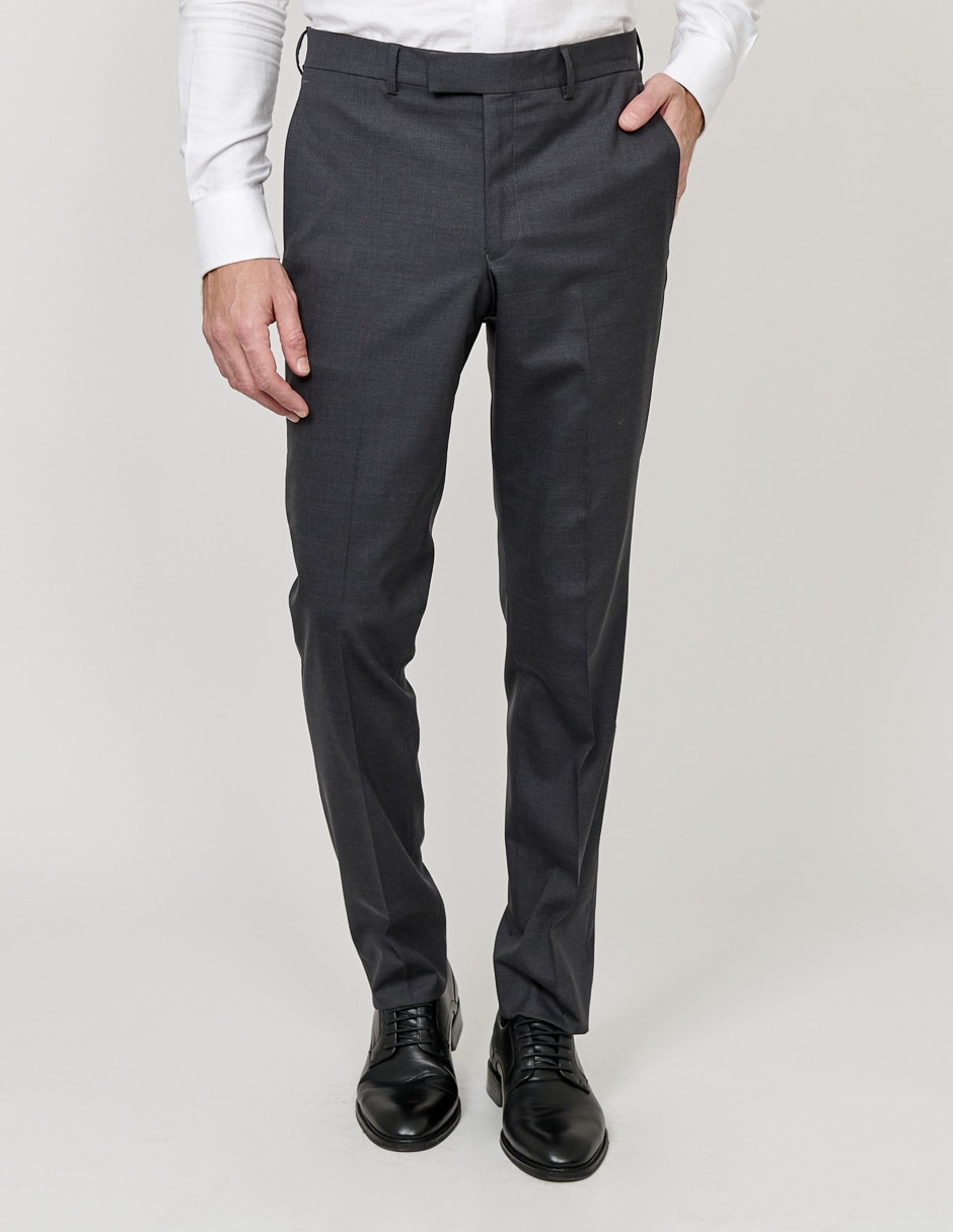 Pantalón de vestir slim de lana para hombre Pantalón de vestir slim de lana para hombre