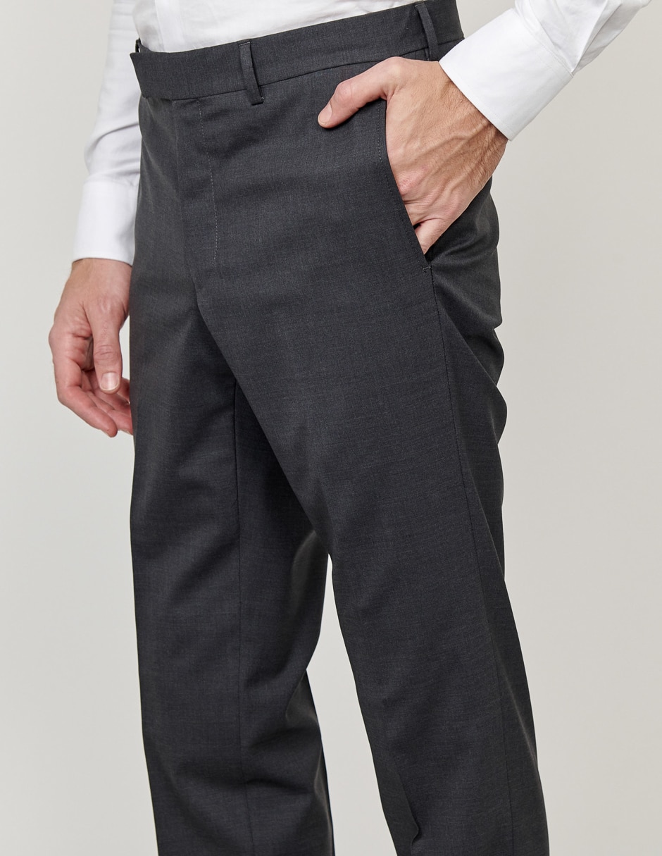 Pantalón de vestir slim de lana para hombre 3