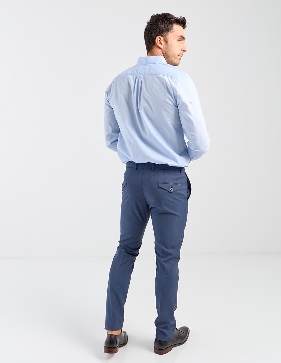 Pantalón de vestir slim de lana para hombre 2