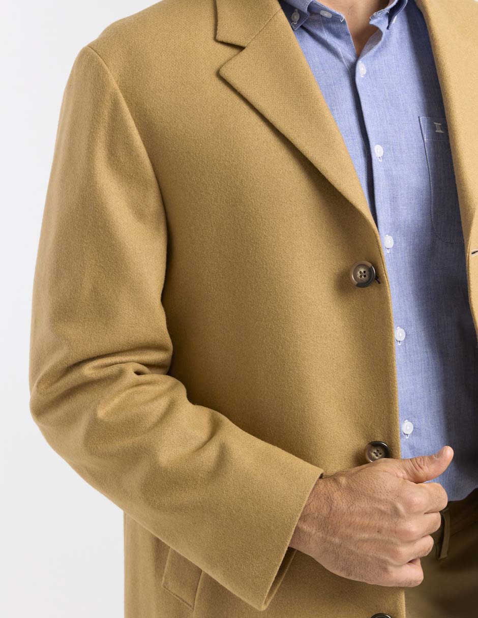 Abrigo de lana con bolsillos para hombre 4