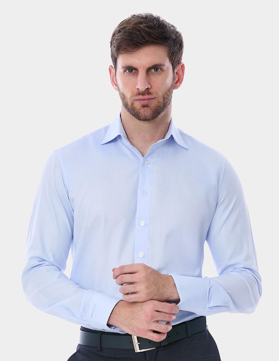 Camisa de vestir de algodón manga larga para hombre Camisa de vestir de algodón manga larga para hombre