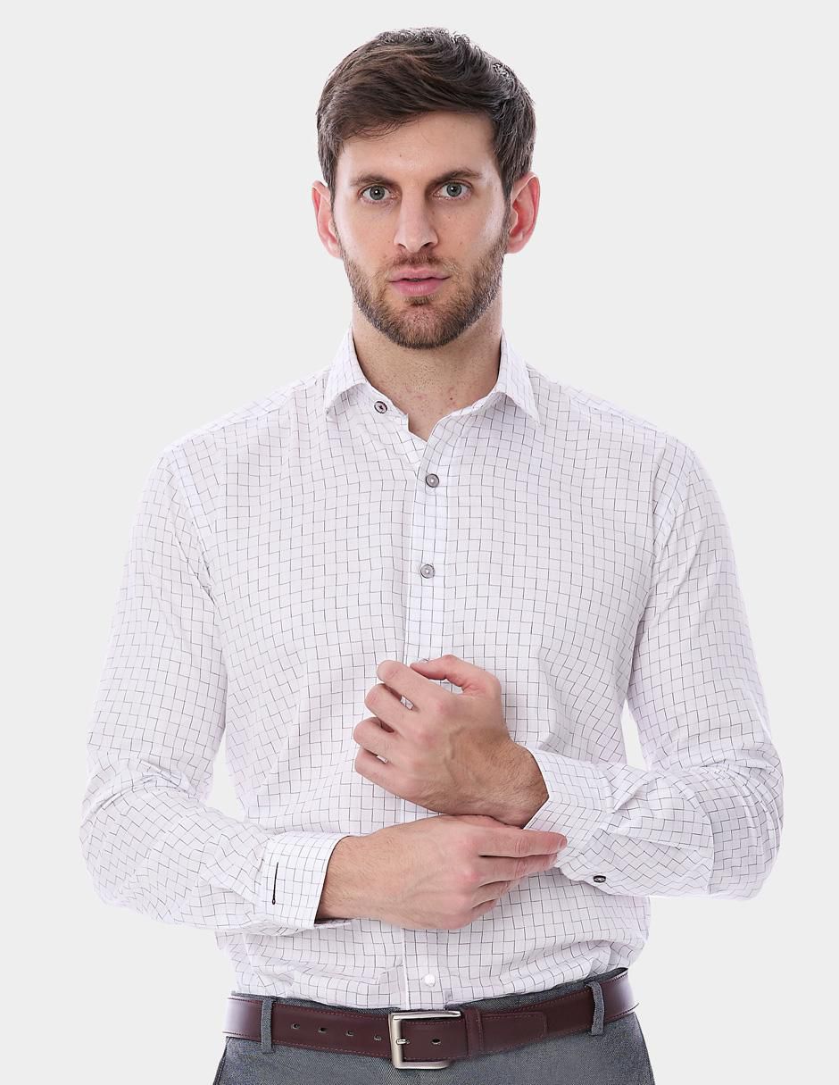Camisa de vestir de algodón manga larga para hombre Camisa de vestir de algodón manga larga para hombre