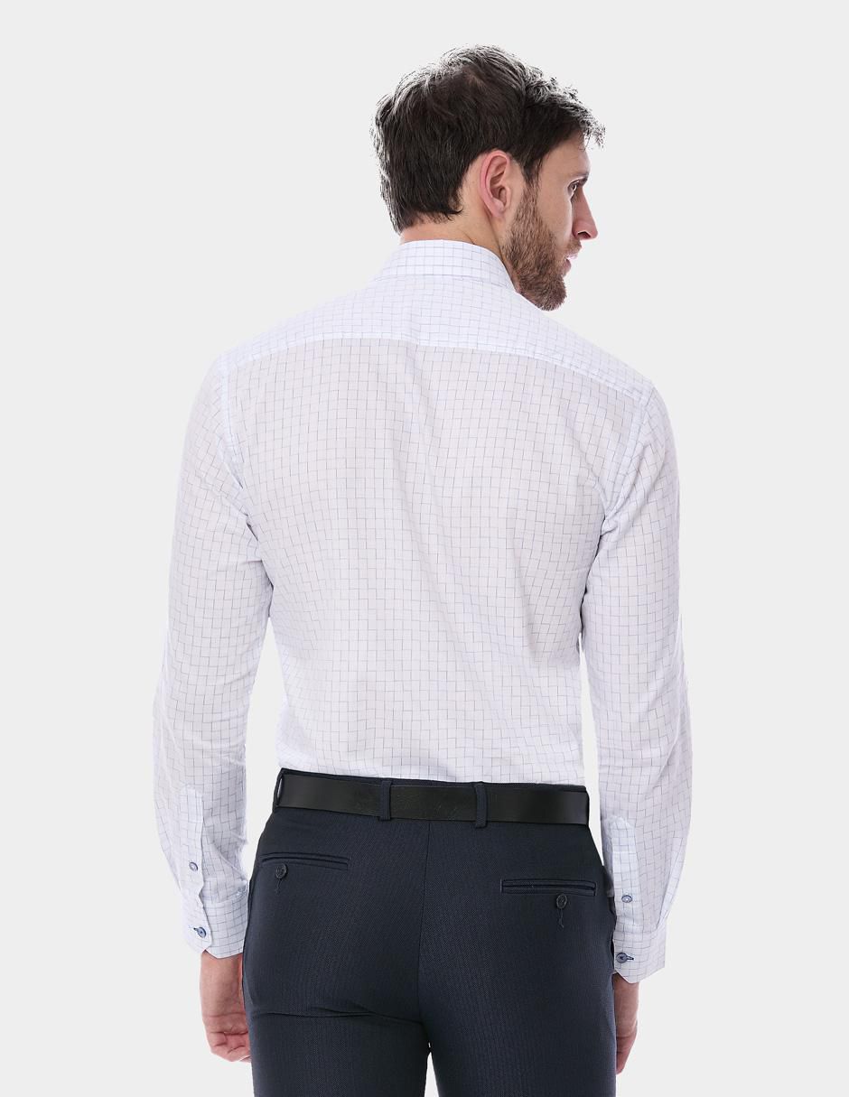 Camisa de vestir de algodón manga larga para hombre 6