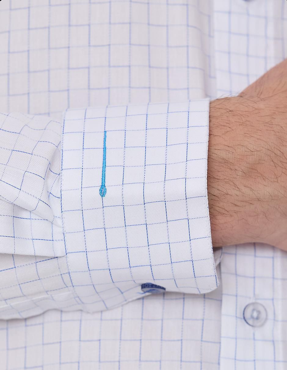 Camisa de vestir de algodón manga larga para hombre 7