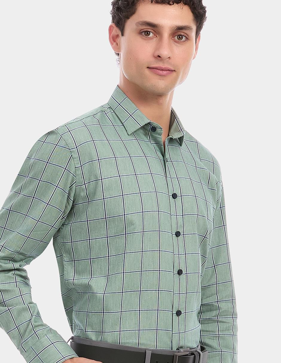Camisa de vestir manga larga para hombre 4