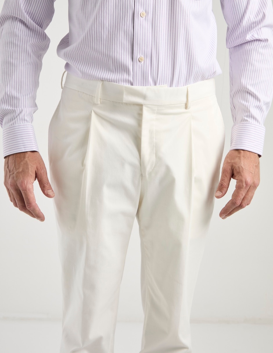 Pantalón de vestir chino slim de lana para hombre 5