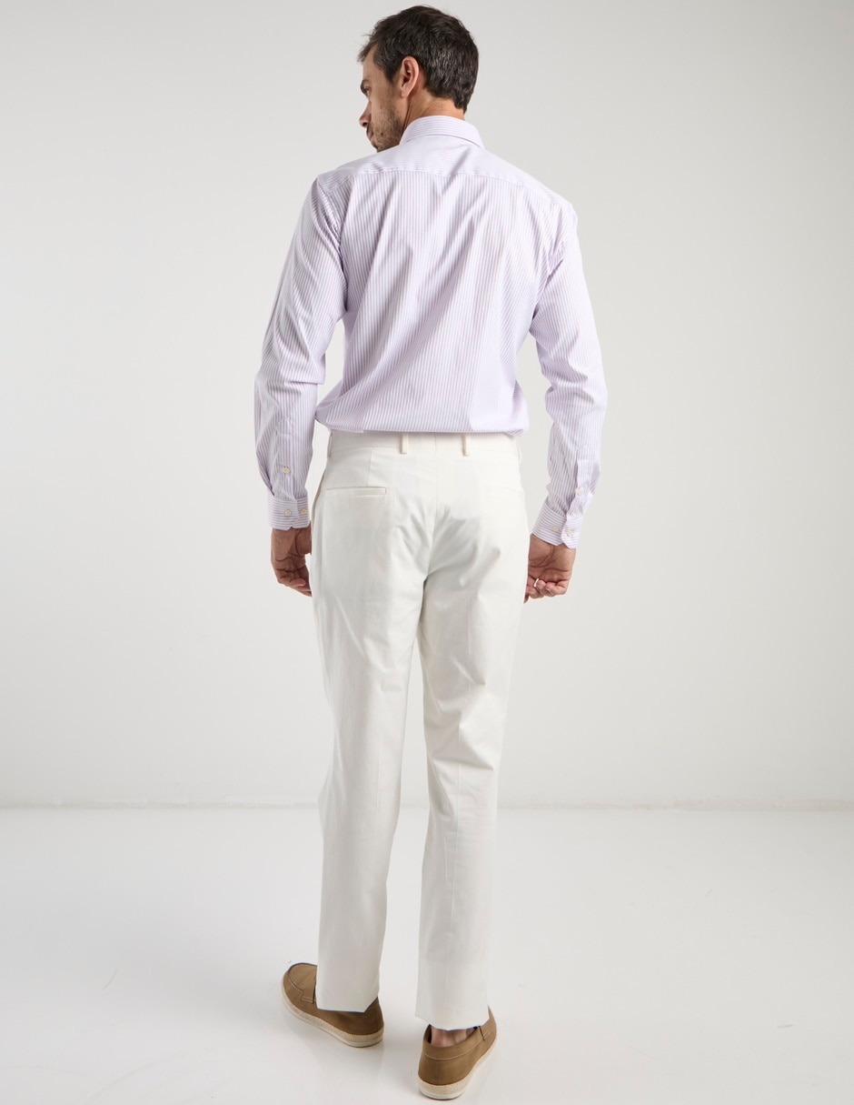 Pantalón de vestir chino slim de lana para hombre 6
