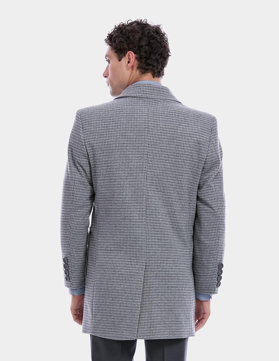 Abrigo Vittorio Forti con bolsillos estampado pata de gallo para hombre