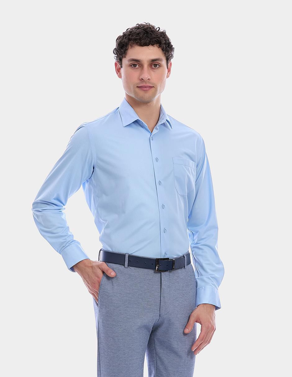 "camisa/sobrecamisa" formal vittorio forti "de" (si aplica) poliéster "manga" larga "para hombre"