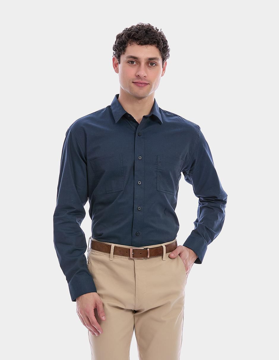Camisa de vestir manga larga para hombre Camisa de vestir manga larga para hombre